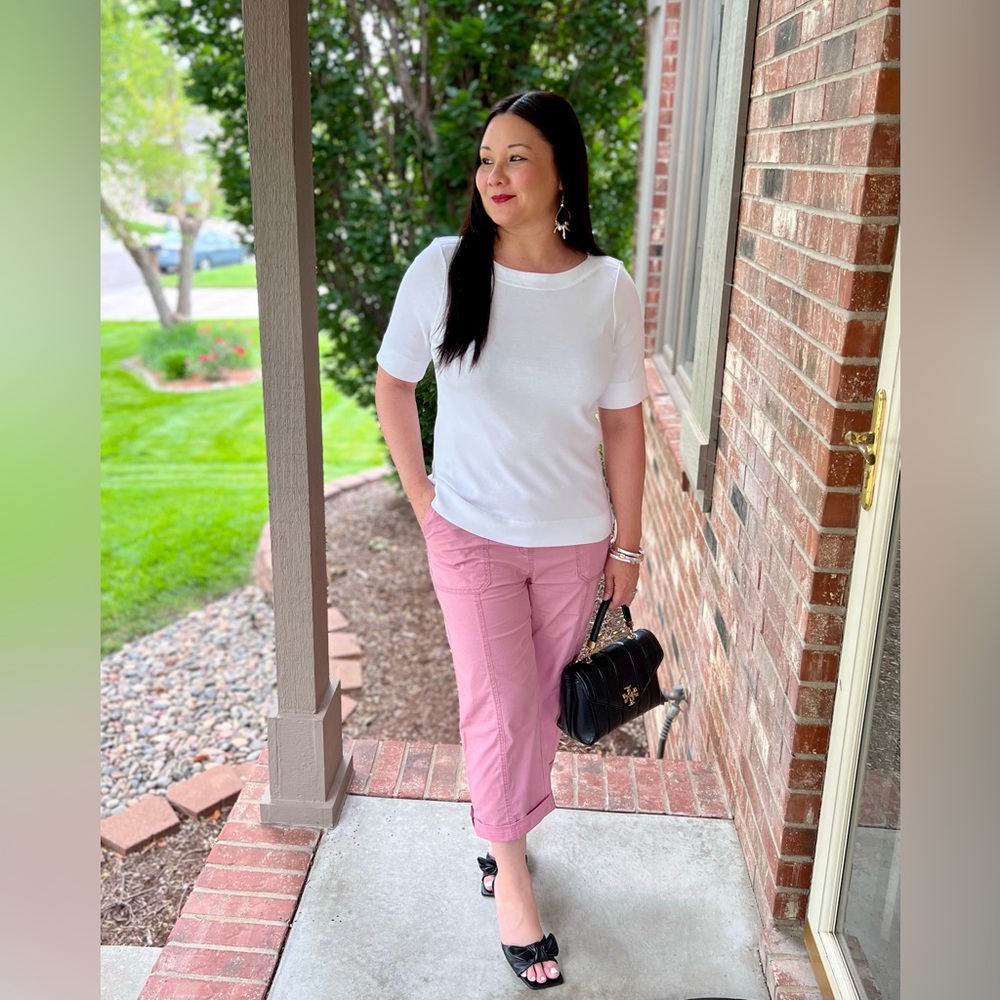 Chico’s poplin crop pants 💗 NWT